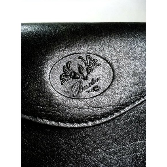 Buxton Black Leather Kisslock Purse Clutch Wallet - Picture 11 of 12